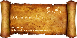 Dobra András névjegykártya