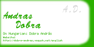andras dobra business card